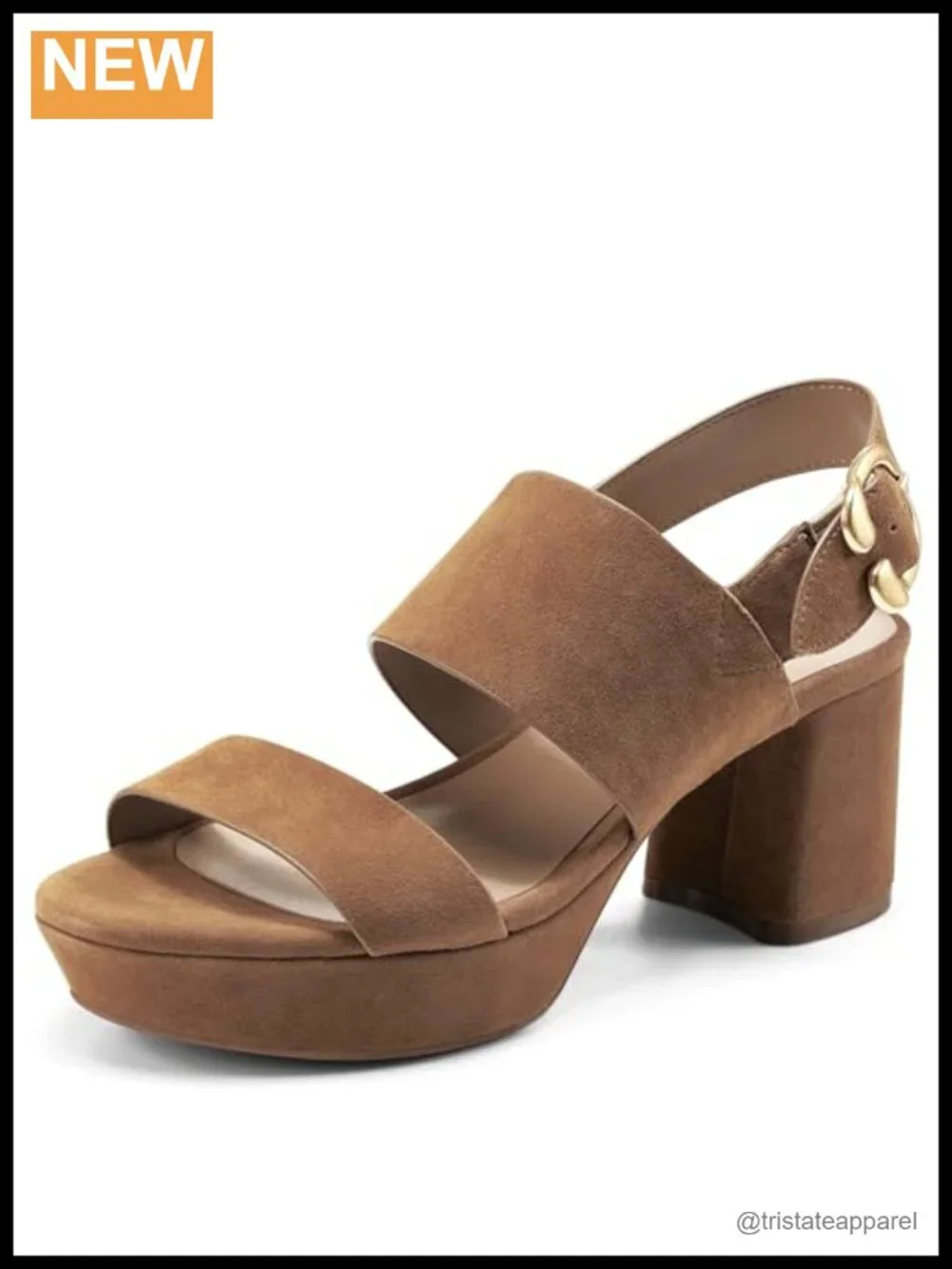 Aerosoles Platform Heeled Sandal with Adjustable Slingback Strap and Cushioned